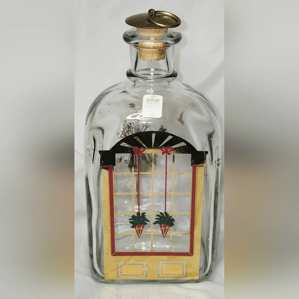 Beautiful Holiday Empty Decanter Holmegaard of Copenhagen
